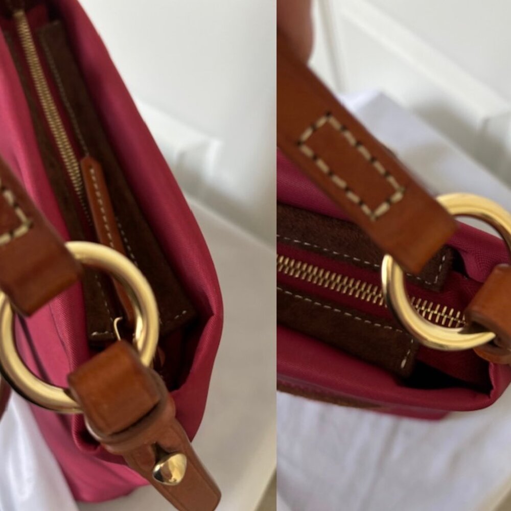Dooney & Bourke Windham Daisy Letter Carrier Wine - Picture 12 of 16